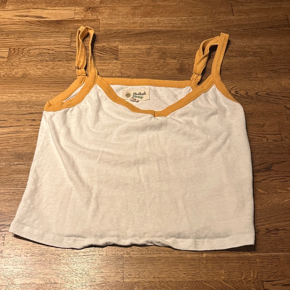 White and Orange Women's Top